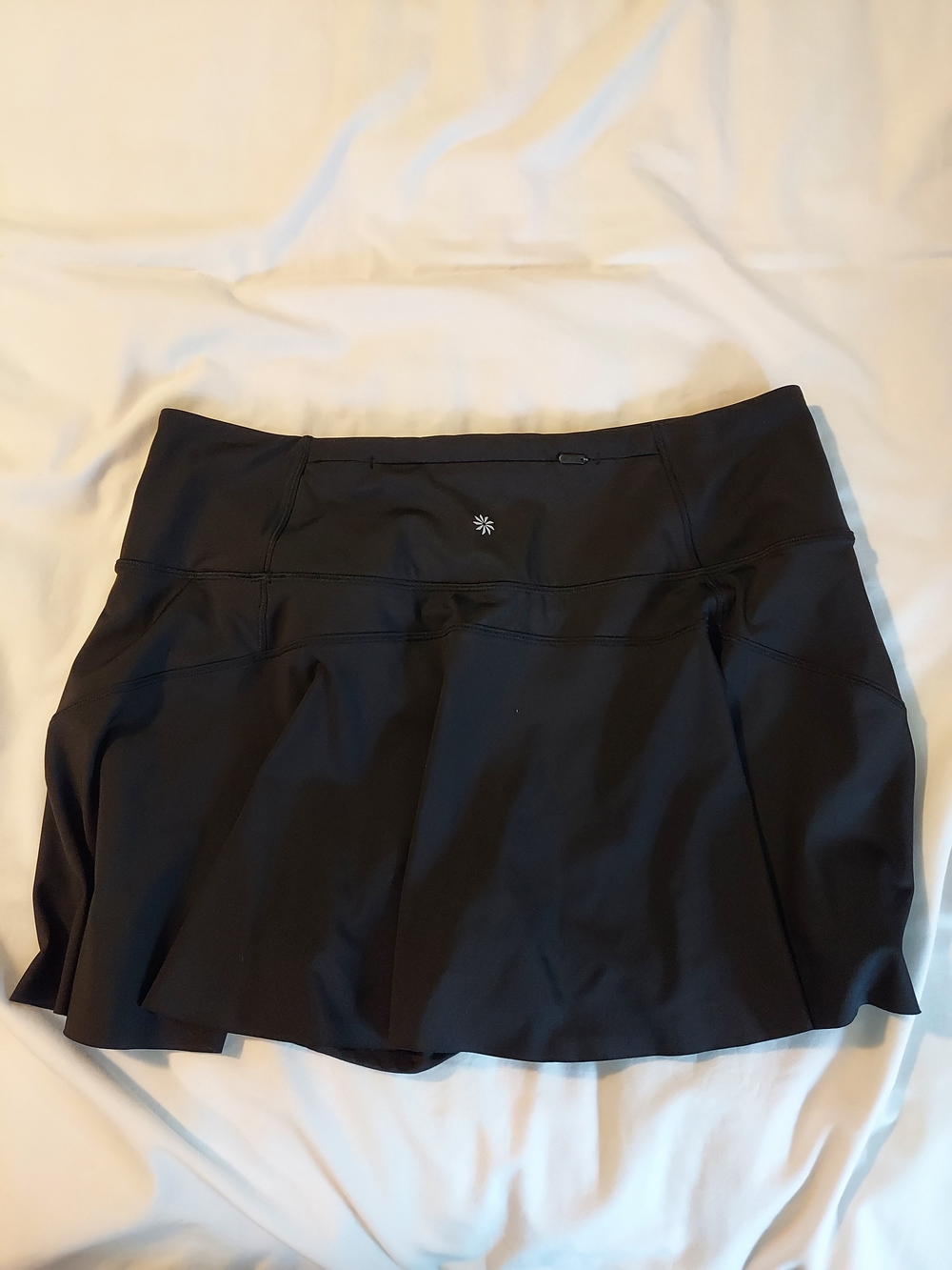 Athleta Black Ace Tennis Skort Pleated Athletic Mini Skirt Size L - Picture 8 of 9